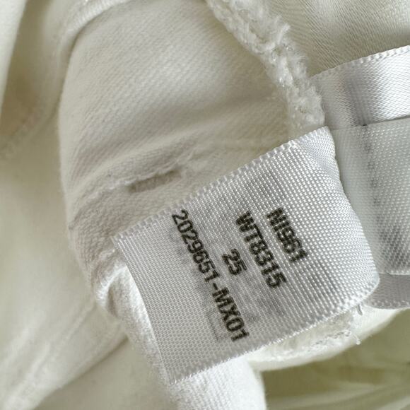 Madewell Kick Out Crop Jeans Pure White Stretch Mid Rise Flare NI961 US 25 NWT - Picture 10 of 16